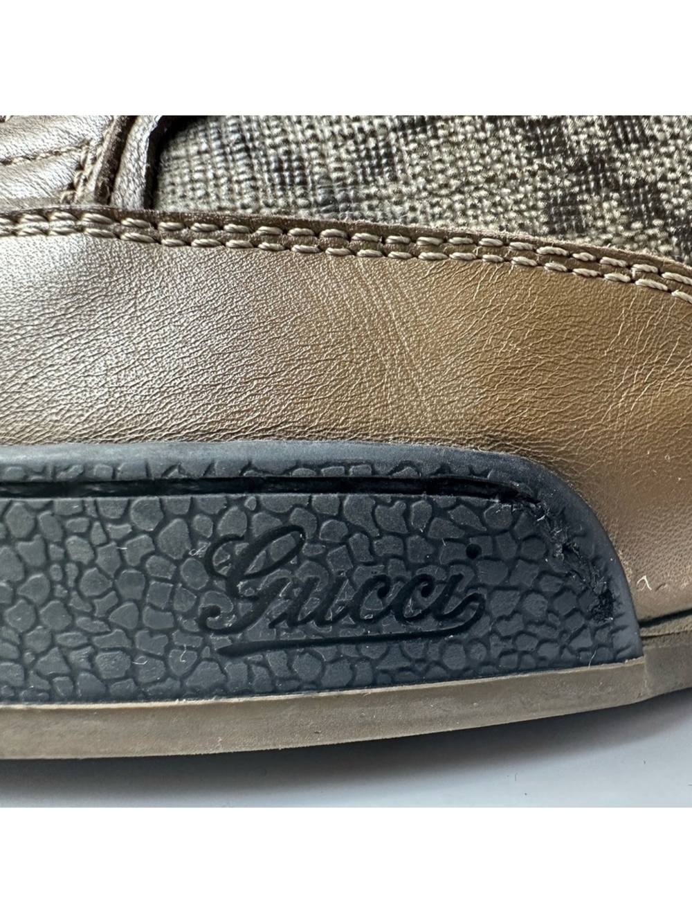 Gucci Men’s Brown 83 High-Top Sneakers Size EU 41 US 7.5 - Picture 4 of 12